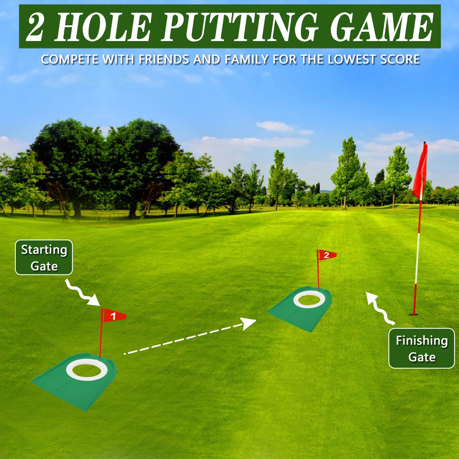 Golf Putting Cup Practice All Direction Valor 4 Pack, Ayuda de Entrenamiento Putter Hole Plate