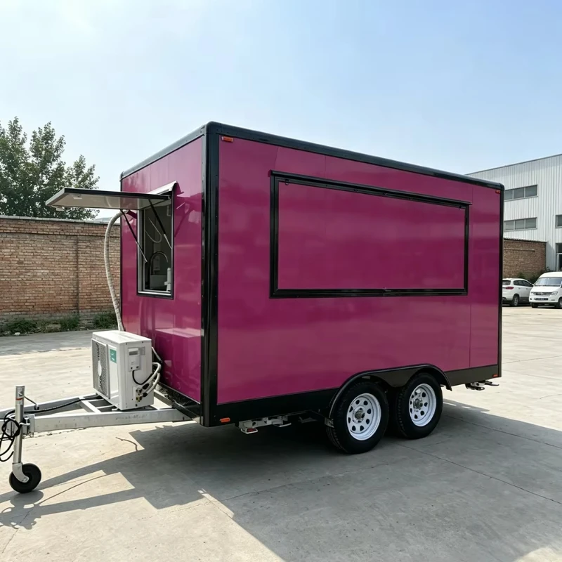 High Quality Food Van 4m/13ft Catering Trailer for Fast Food Pizza Candy Chips Ice Cream Machine