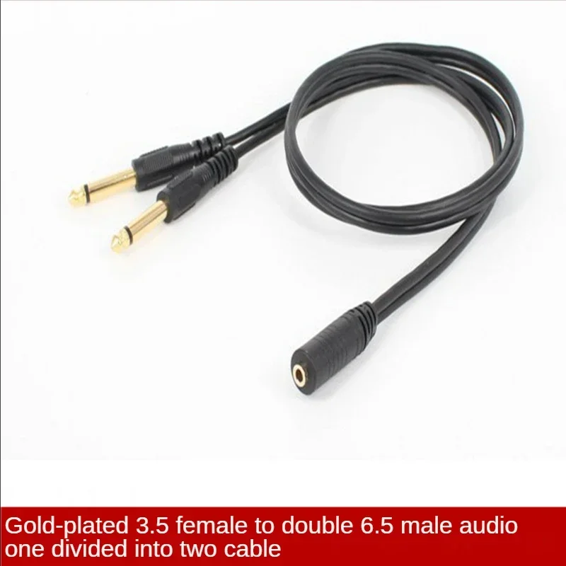 3.5Mm Stereo Dubbel Spoor Mannelijk Naar 6.35Mm Mannelijke Mono Audio Lijn Split In Twee 6.35 Computer Mixer Dvd Stage Audio Converter Kabel