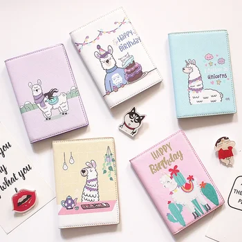 Japanischen Alpaka Passport Set Cartoon Reisepass Ticket Halter Ehe Zertifikat Set