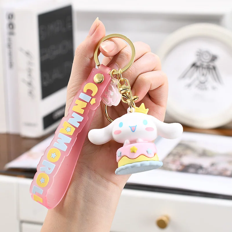 Sanrio Keychain Cinnamoroll Pendant Keyring Children Anime Kawaii Sanrios Women Keychains Cartoon Girls Cute Key Chain Gifts Toy