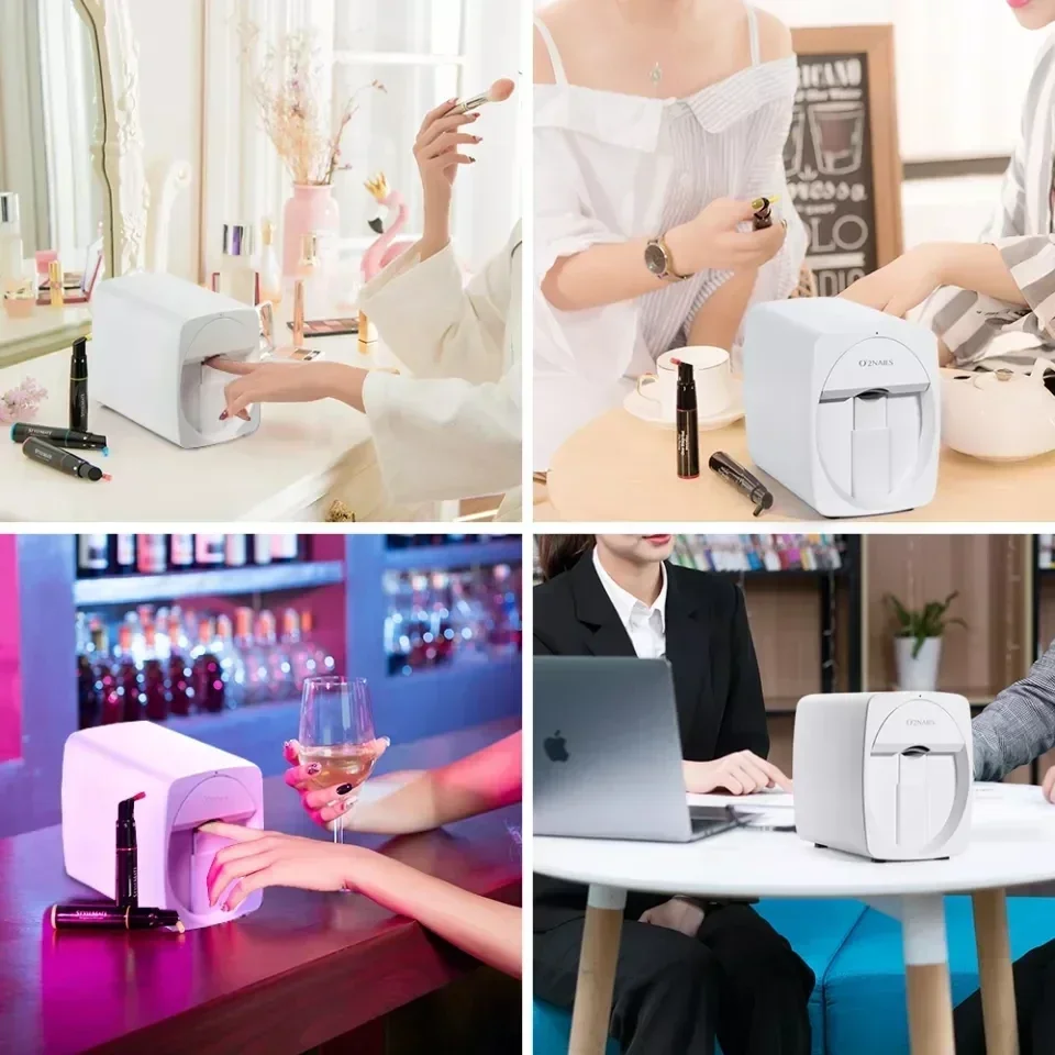 Smart Nail Printer 3D Draagbare Mobiele Nagelverfmachine 2400 DPI Afdrukken Resolutie Ondersteuning WiFi/DIY voor Thuis nagelsalon