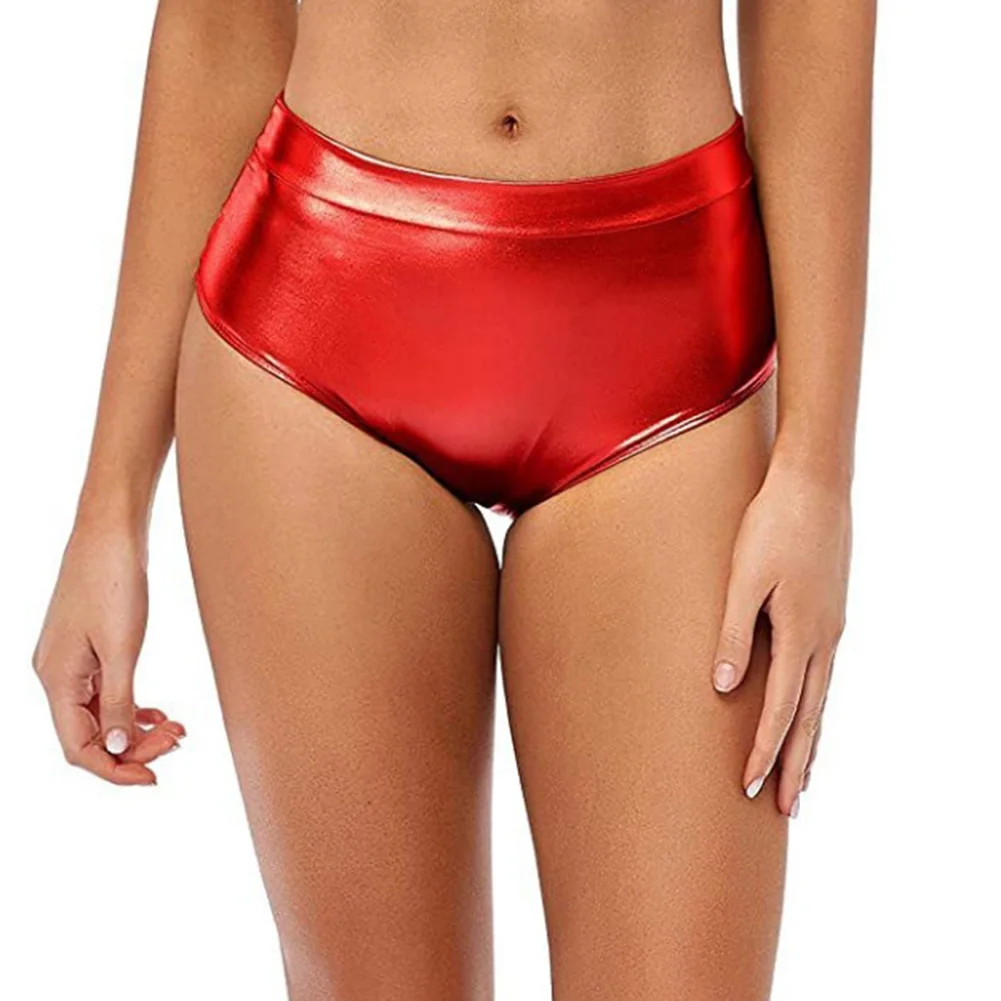 Clubwear Shorts High Waist Hot Pants Rave Party Gold Clubwear Polyester Spandex Fabric Short Length Style Solid Color Design