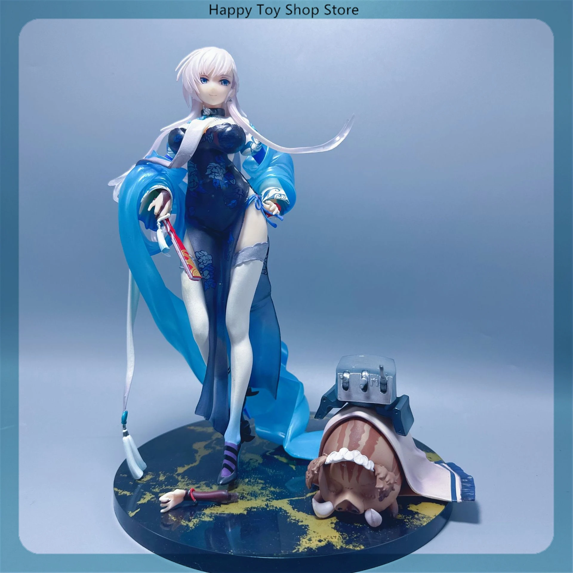 26cm Azur Lane Hms Belfast In Cheongsam Game Girl Figure Model Statue Boys Collection Desktop Decoration Ornament Toys Gifts