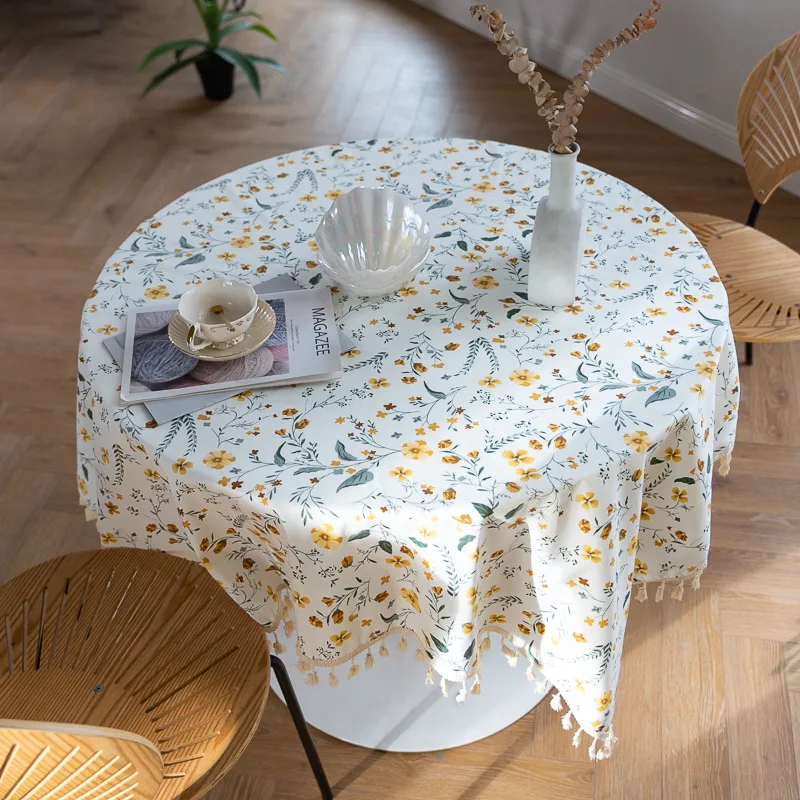 Flower Style Table Clothes For Dining Table Cotton Rectangular Tablecloths Dining Table Cover Decorative Mat Mantel Mesa Nappe