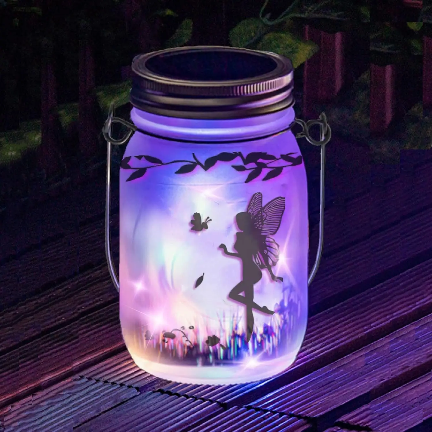 Solar Mason Jar Light Solar Lantern Fairy Lights Waterproof Hanging Standing Solar Lamp Garden Ornament For Patio Lawn Fairy Elf