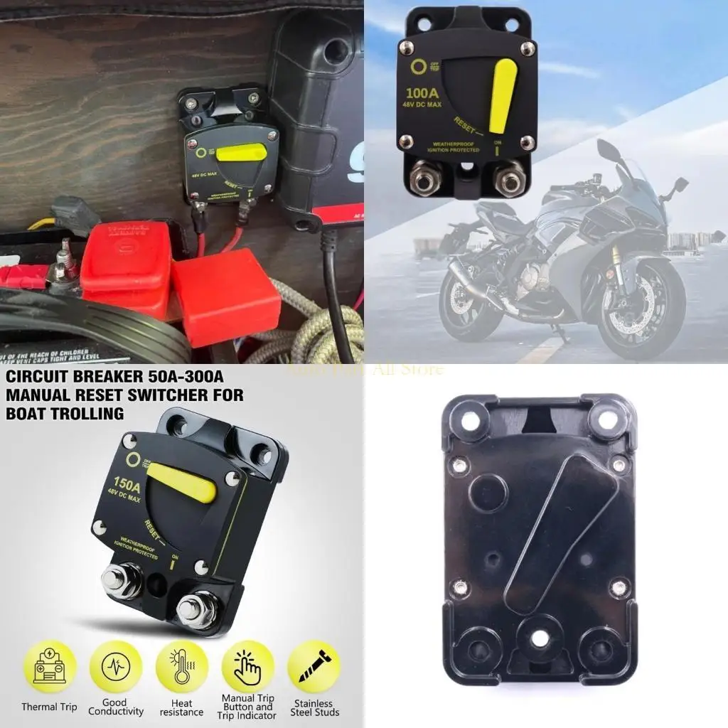 

J0MA High Current Manual Reset for Automotive Marine Motorhomes Trolling Boat Yacht & Electronic Applications