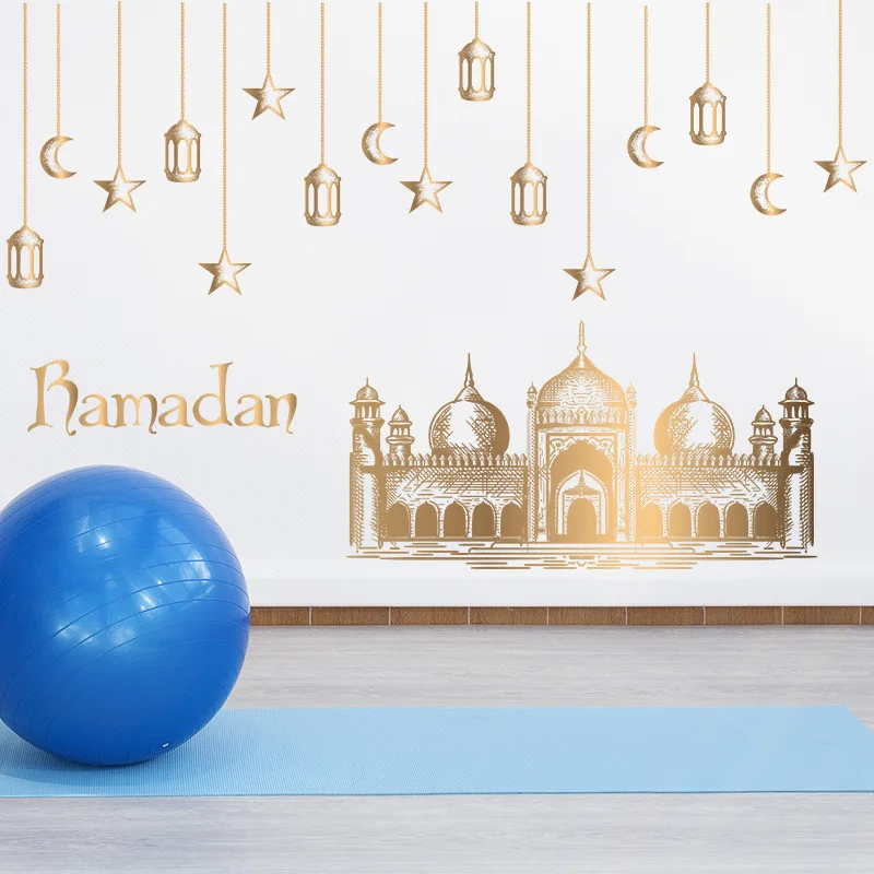

2022 Ramadan Decoration Ramadan Lamp Ornament Star Castle Bedroom Wall Beautification Decoration Wall Sticker