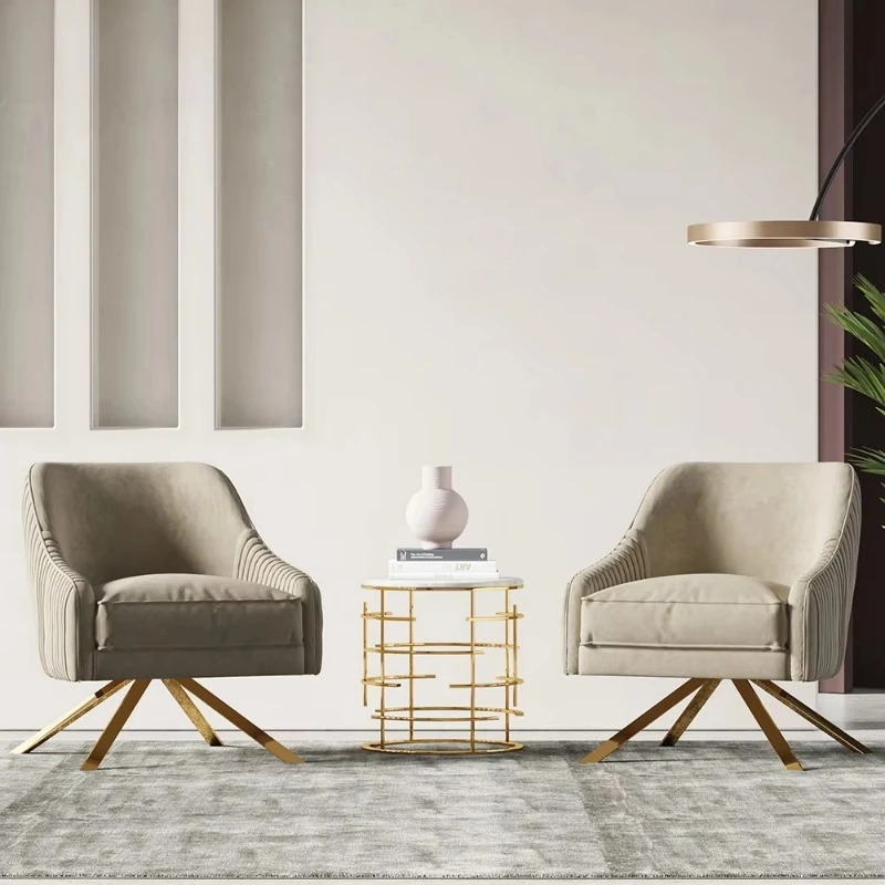 Modern leather fabric upholstered armchair lounge chair living room chair furniture