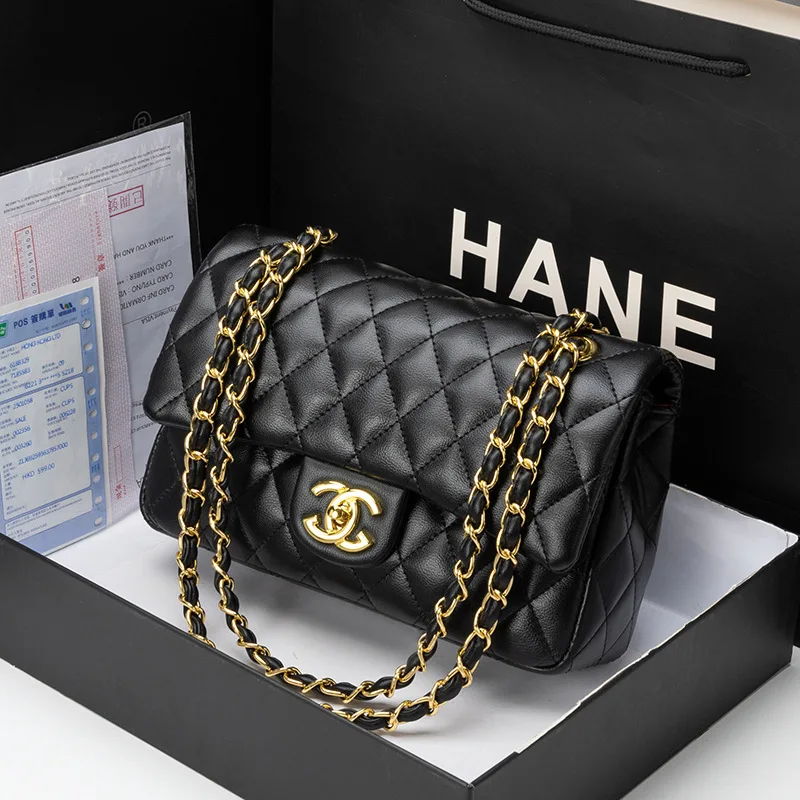 Bolso con cadena para las axilas, nuevo bolso de hombro con diamantes, bolso de mujer versátil a la moda, bolso cruzado clásico de alta gama