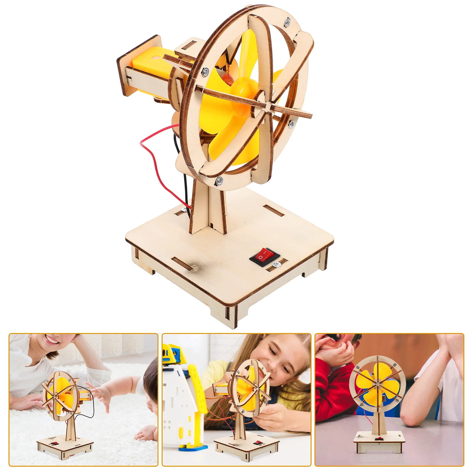 Wissenschaftliches Experimentierset, Spielzeug, DIY-Montagesets, Kinder, Fächermaterial, Paket, Strom, Bildung, Holzmodell, experimentelles Kind