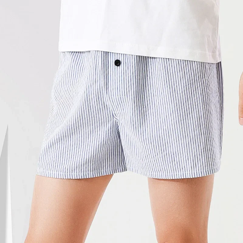 

Комплект из 2 полосатых брюк Aro, мужское нижнее белье, свободные дышащие пижамные штаны, мужские боксеры, мужские боксеры