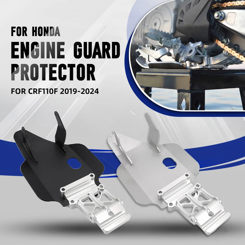 

For Honda CRF110F 2013 - 2019 2020 2021 2022 2023 2024 2025 Motorcycle CNC Aluminum Billet Cradle and Skid Plate Set CRF 110 F