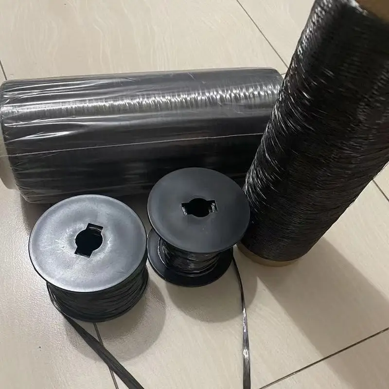 12K Carbon Fiber Yarn Complete Roll Sale Not Distorted T700 6mm Width Tow Continuous Carbon Fiber Filament Yarn Thread Tape