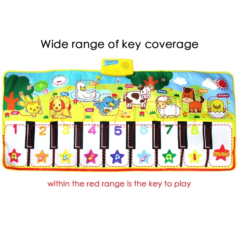 Baby Mat Musical Carpet Music Mat Piano Mat & 8 Instrument Tone Early Educational Toys For Kids Piano Toys Gift