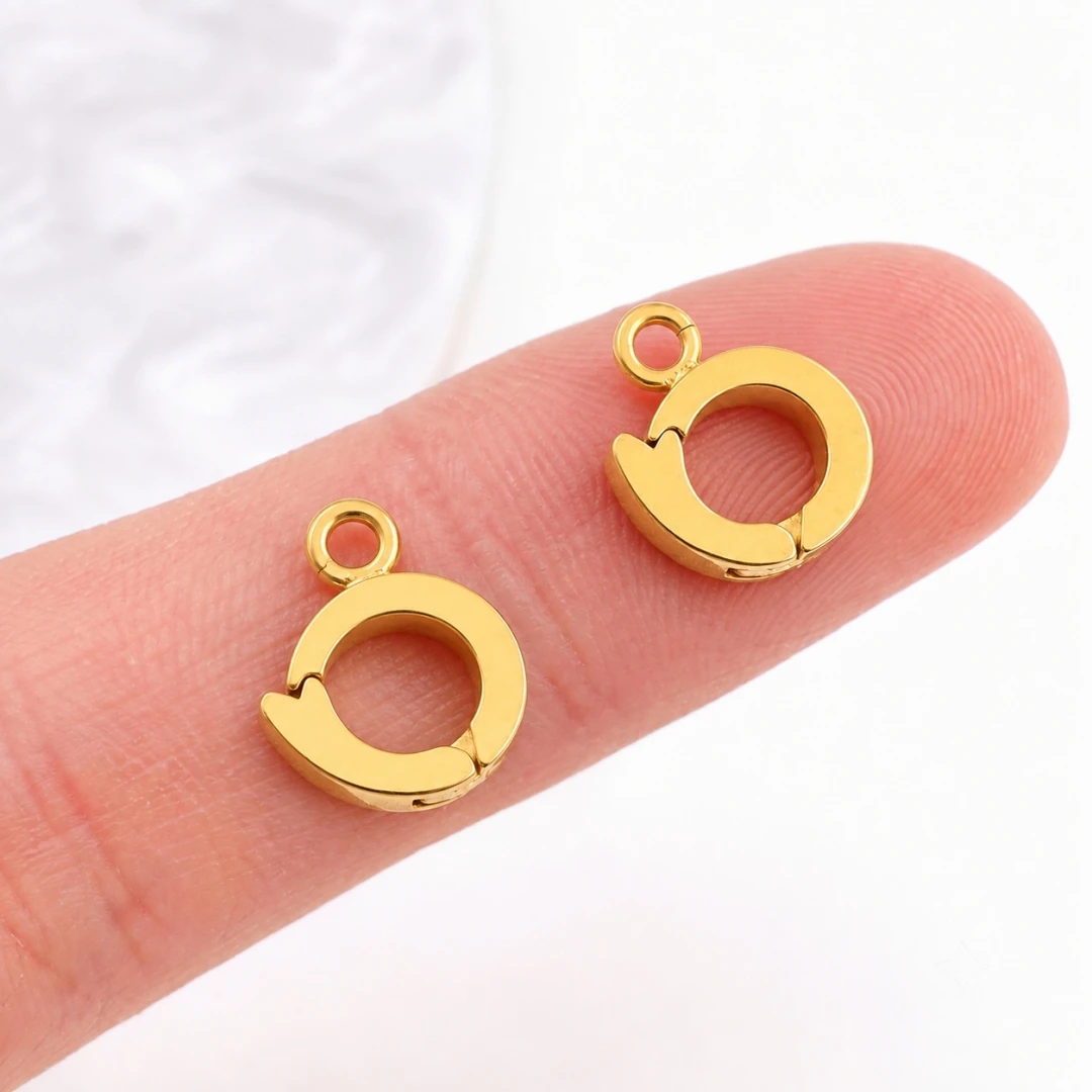 1 Stück 2 Stück Edelstahl-Bails für Anhänger-Halsketten, Verstärker-Anhängerhalter für Schmuck, DIY-Armband- und Halsketten-Herstellungszubehör – Detail 4