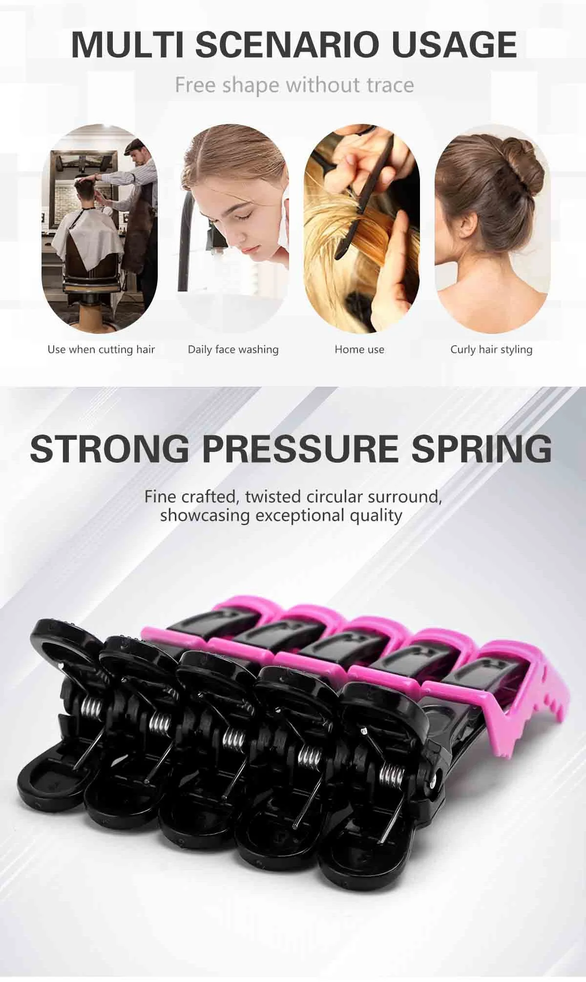 30 teile/schachtel Friseur Haars pangen Friseur Klemmen Klaue Haar Schnitt Black pink Clip für Salon Haars tyling Friseur Werkzeug – Detail 4