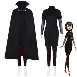 Movie Mavis Dracula Cosplay Costume Adult Women Cloak Dress Stocking Suit Halloween Party Uniform Outfit