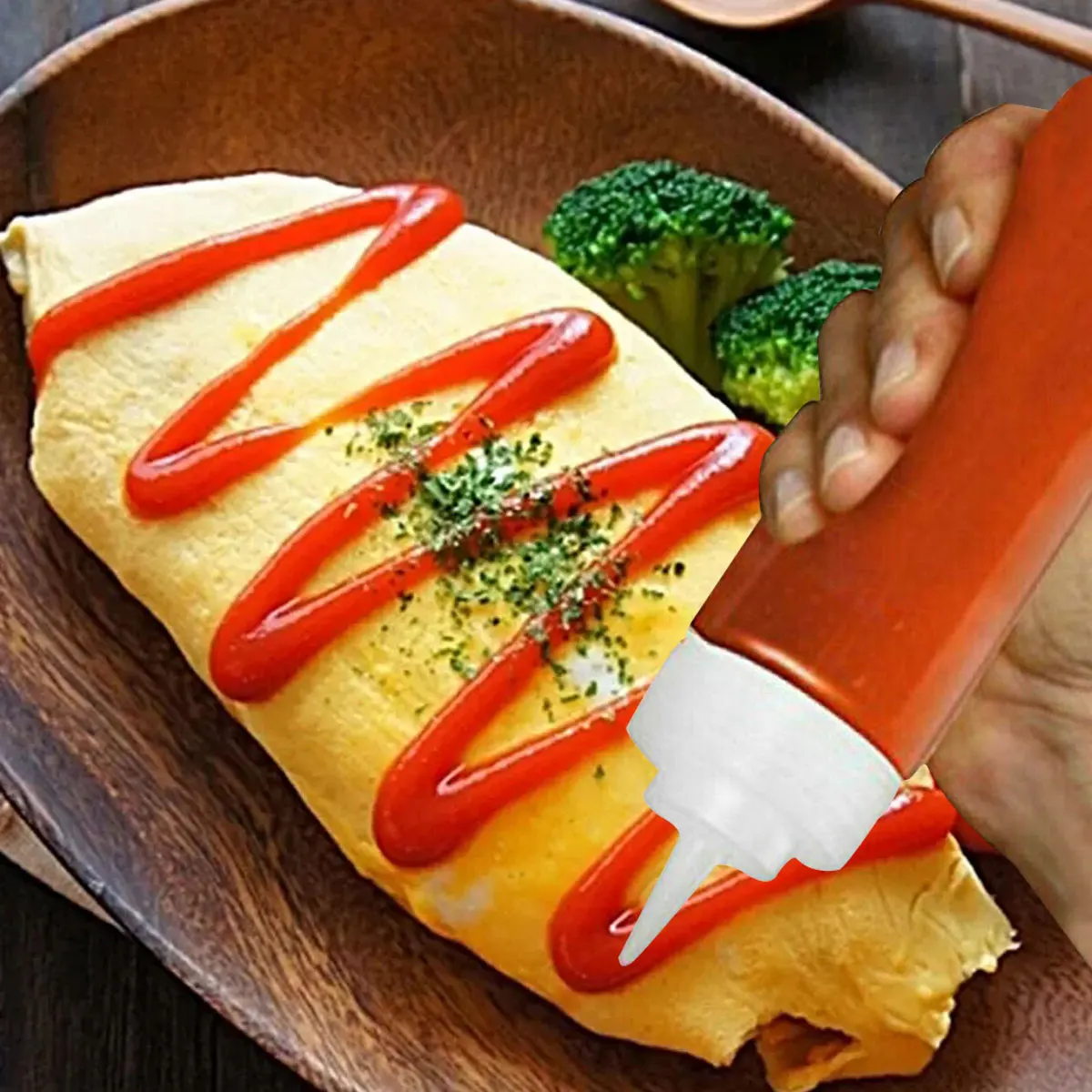 

5Pcs Squeeze Condiment Bottles with Nozzles Ketchup BBQ Sauces Olive Oil Bottle Dispenser Squeeze Sauce Bottle Kitchen Gadget