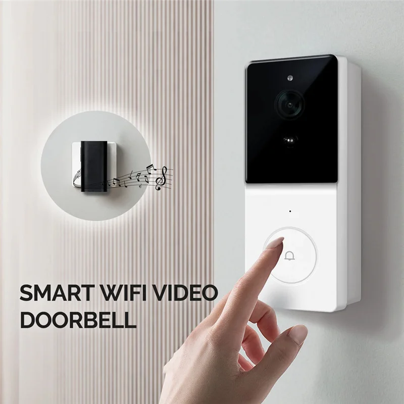 Tuya Smart Wifi Video Doorbell Camera With 2-Way Audio Intercom, Night Vision & Wireless Door Product Home Security Durable
