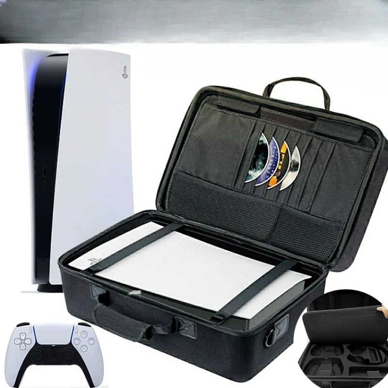 

Dual handle dustproof storage box, game console hard shell, portable diagonal waterproof carrying storage bag