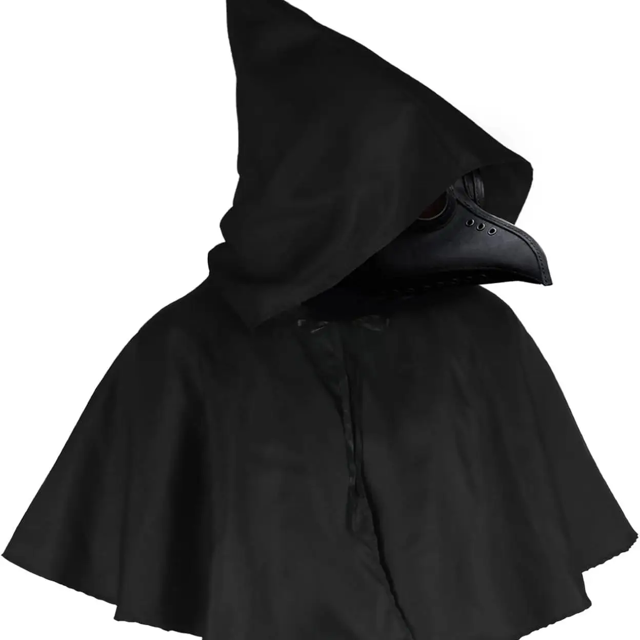 New Arrival ort Hooded Cloak Medieval Pointed Hat Wizard Cult oulder Wrap ort Robe loween Women's Ethnic Costume