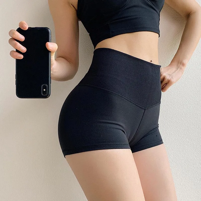 

Seamless High Waist Yoga Shorts Women Peach Hip Sports Shorts Scrunch Running Fitness Workout Tights Gym Mujer cortas