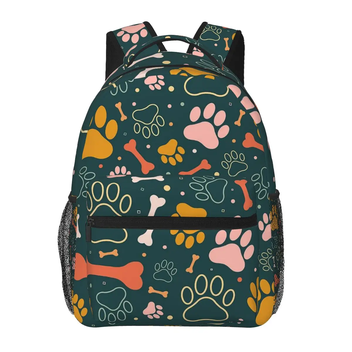 

Dog Paw Pattern Student Backpack School Bag Hiking Travel Daypack for Boys Girls Fashion Bookbag Shoulder Bags