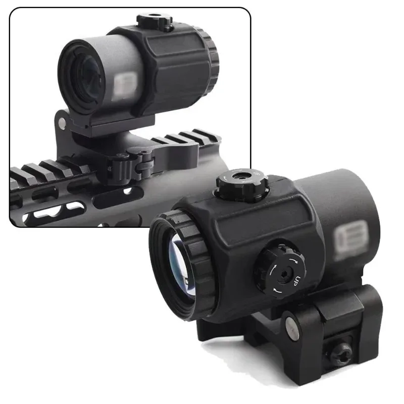 

Tactical G43 G33 3x Magnifier Scope Sight with To Side Switch STS QD Mount Fit for 20mm Rail Hunting Airspft Wargame Rifle