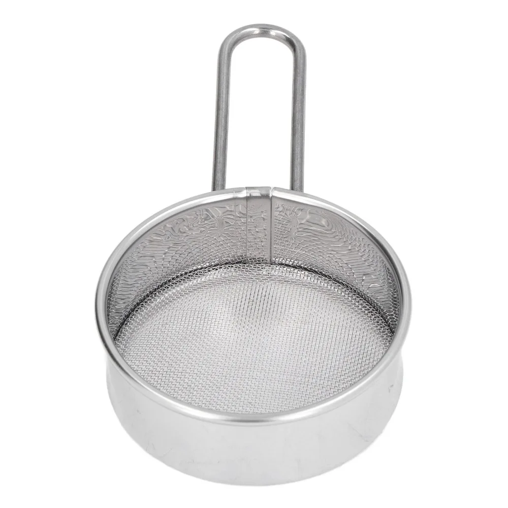 304 Stainless Steel Round Flour Sieve Fine Mesh Mini Size Mini Flour Sifter Smooth Finish 40 Mesh Fine Mesh Sieve Cake Shops