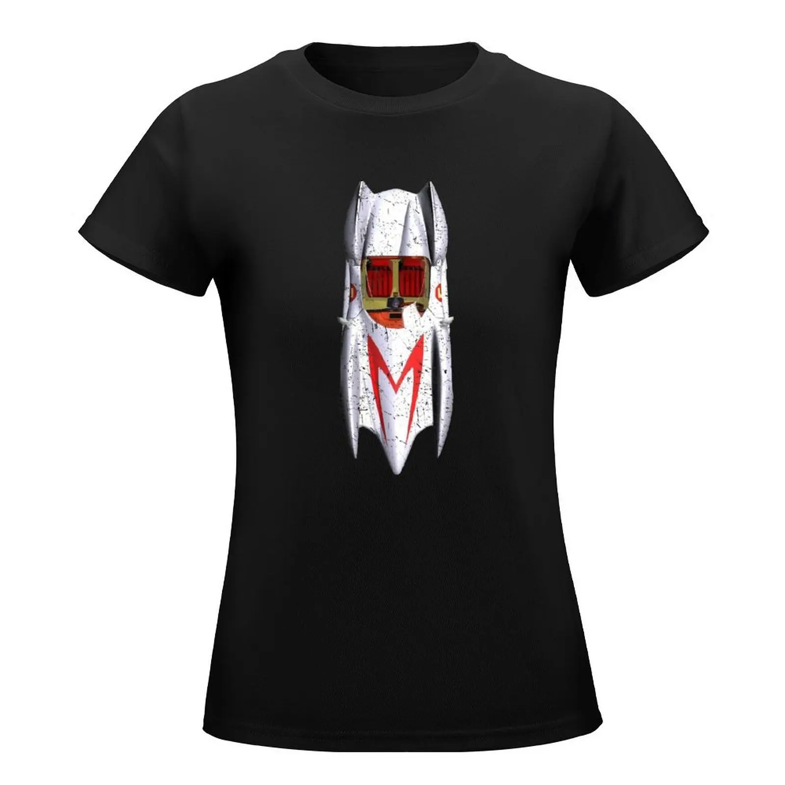 Speed Racer - Mach 5 - Car Top - Vintage Retro Distressed T-Shirt female shirts graphic tees tees t-shirts for Women cotton