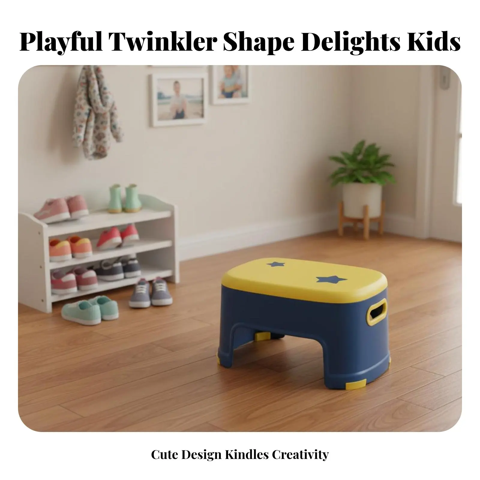 

Детская подставка-ступенька с противоскользящим покрытием, закругленными углами, легко моется, для малышей, детского сада, ванной комнаты