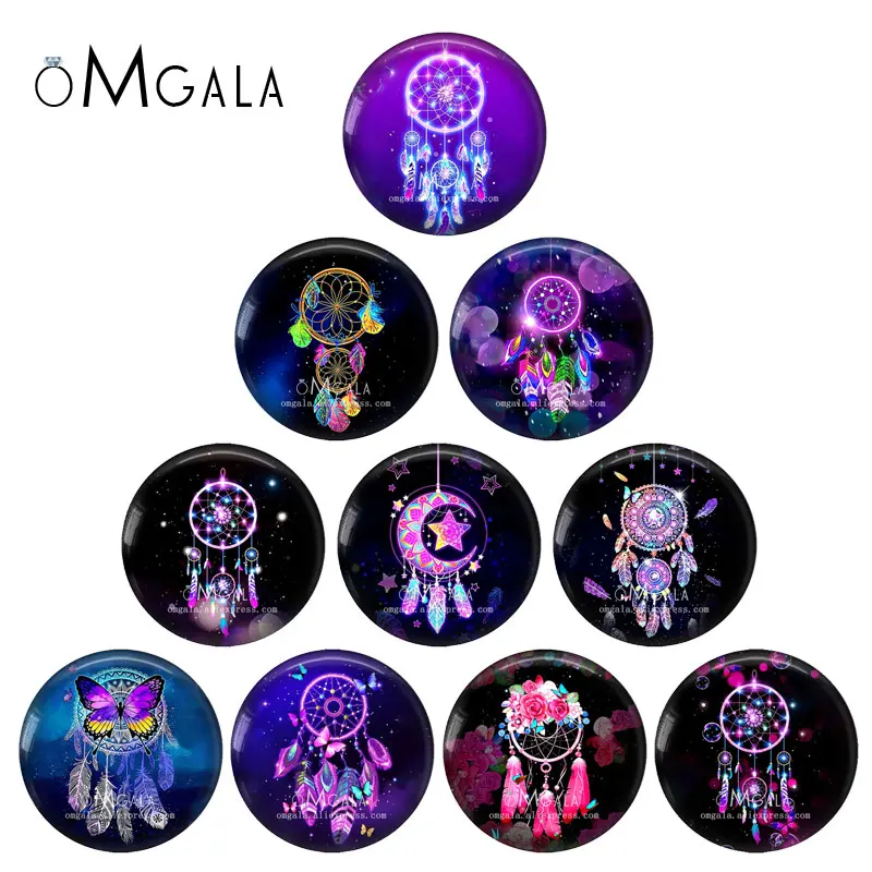 

New Moon Hearts Butterfly Dream catchers 10pcs 12mm/18mm/20mm/25mm Round Photo glass cabochon demo flat back Making findings