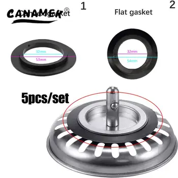 Franke sepet süzgeç için 5 adet kauçuk conta yıkama conta fiş için 78 79 80 82 83mm lavabo süzgeç conta