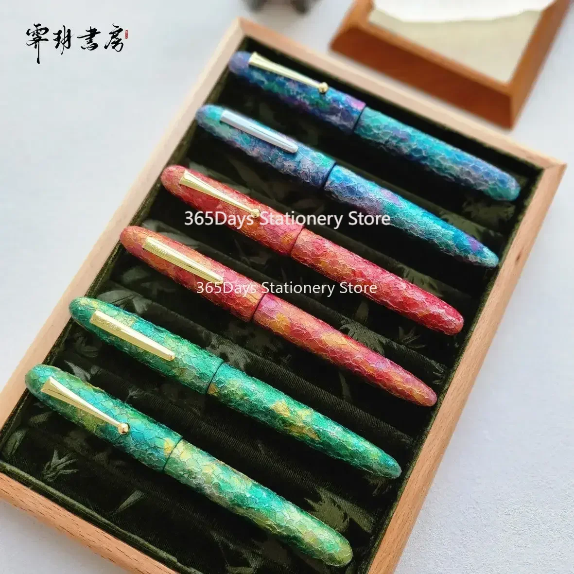 New Colorful SELMY Hand Made Lacquered Cumberland Hard Rubber BOCK NO.6 F/M Nib Fountain Pen Business Student Stationery Writing