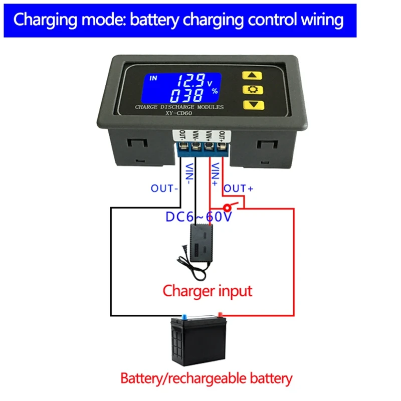 XY-CD60 CD60 DC6-60V Solar Charging Discharge Control Low Voltage Current Board Battery Protection Board