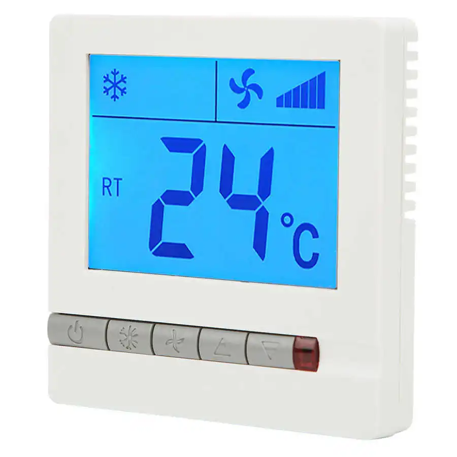 

Fan Coil Controller Air Conditioning Thermostat LCD Remote Control Function Remote Control Function Smart Thermostat Protection