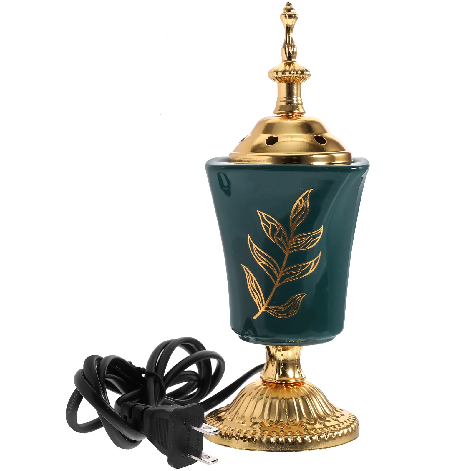 

Aroma Incense Burner Electric Metal Censer Holder Retro Home Decor Gift for Family Friends Us Plug Electric Incense Burner