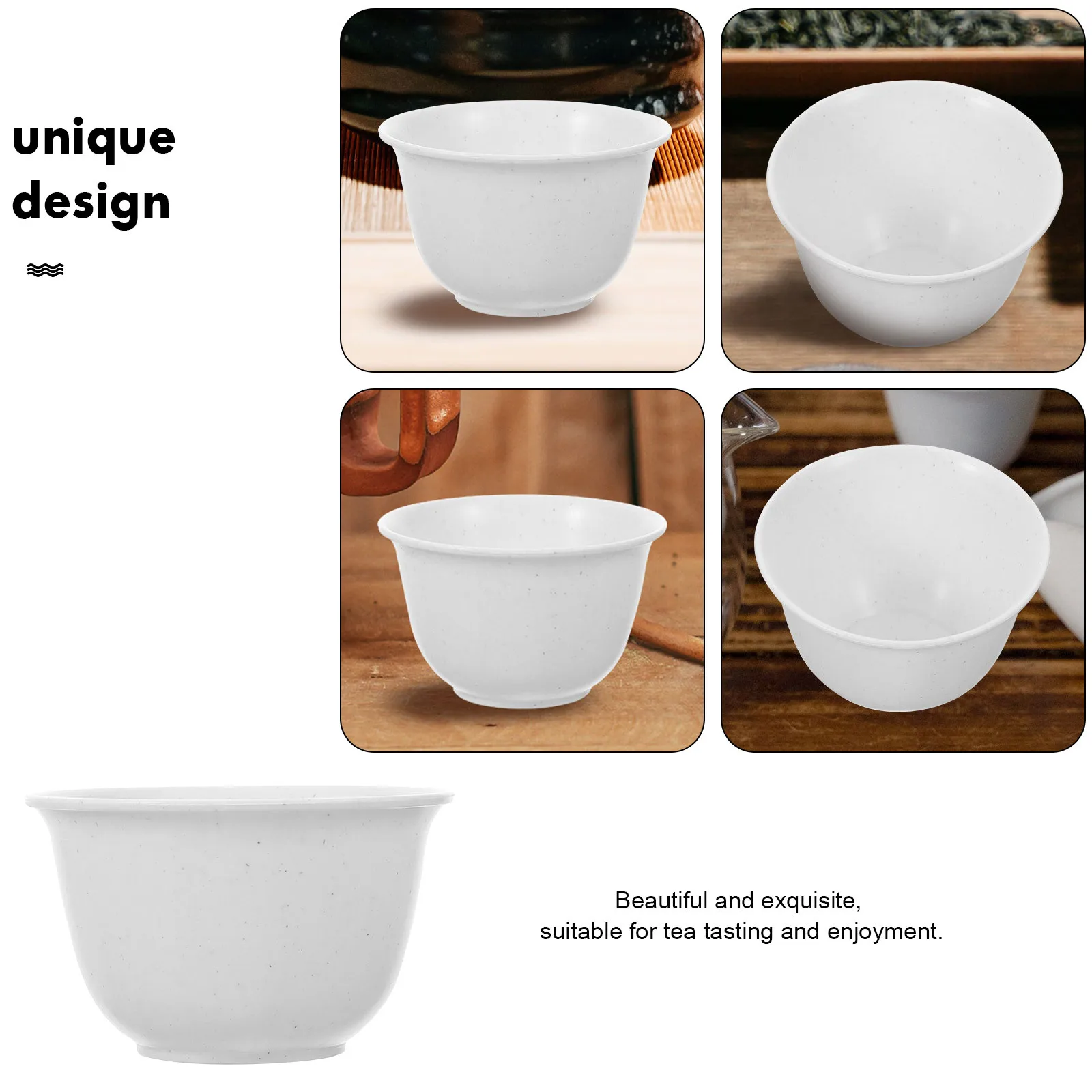 

48pcs Thickened Tasting Cups Mini Teacups Chinese Style Tea Bowl Reusable Chinese Style Traditional Teaware Set