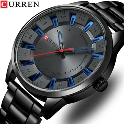 2024 CURREN 8406 Fashion Quartz Watches Top Luxury Brand with Stainless Steel Waterproof Sports Men’s Watch Casual Clock for Men