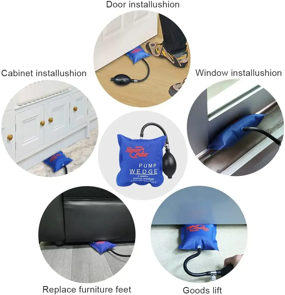 

Locksmith Hand Tools Set - Car Door Lock Pick Tools + PDR Air Wedge Pump Wedge Pillow for Home/Car Lock Opening