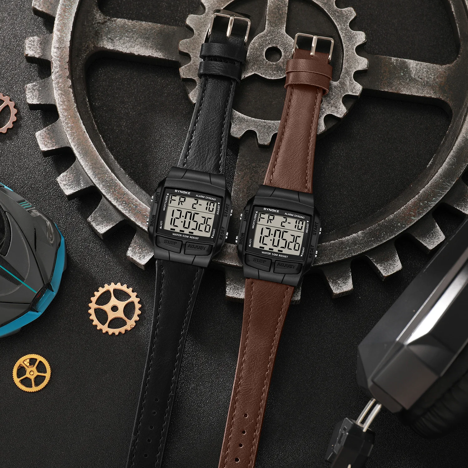 5ATM High Performance Men's Waterproof Digital Watch