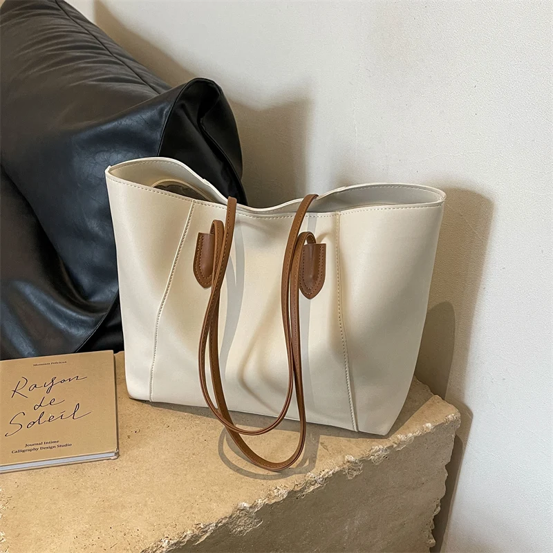 

Zipper Tote Bags Solid Women's Bags on Sale 2024 High Quality PU Handbag Sewing Thread New Shoulder Bags Bolsas Feminina