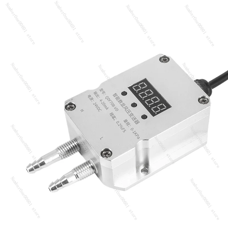 Wind Pressure Transmitter Micro Differential Pressure Sensor Differential for Rs485 Negative Pressure 4-20mA Fan0-5V10V