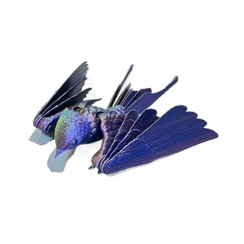 Multi-Jointed Movable Shapeshift animal 3D Printed animal swallow model Lucky home decoration