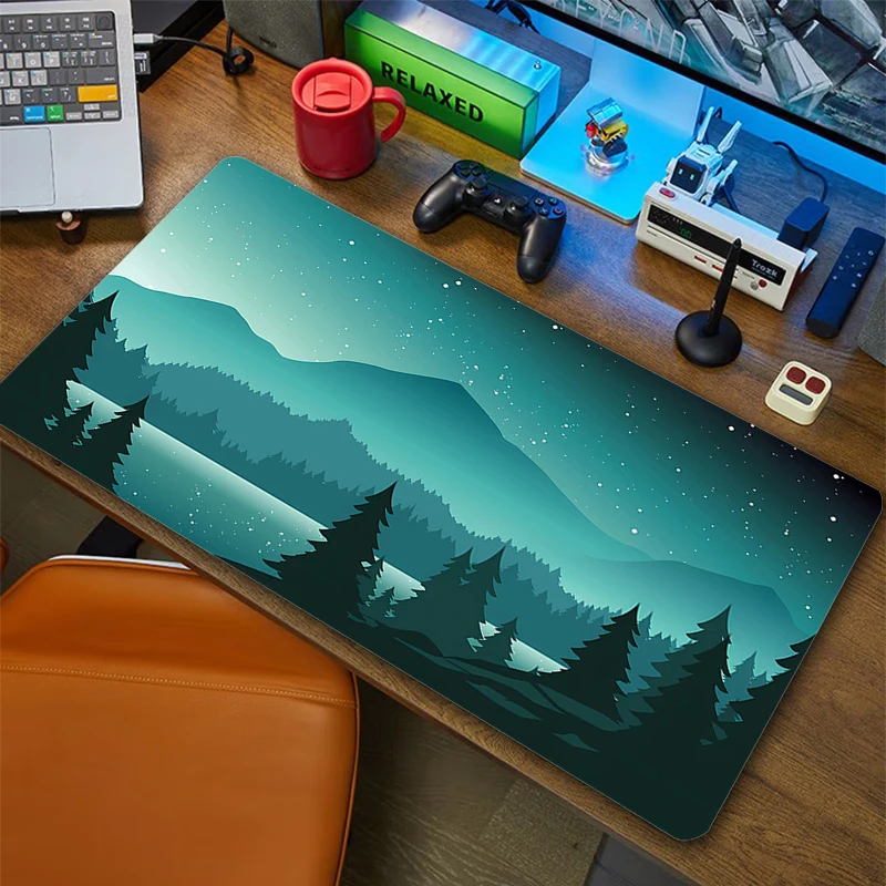 

Gaming Mouse Pad Large Forest Scenery Mouse Mat HD Print Gamer Pads Custom Keyboard Mousepad Non-slip Game Desk Mat 500x1000mm