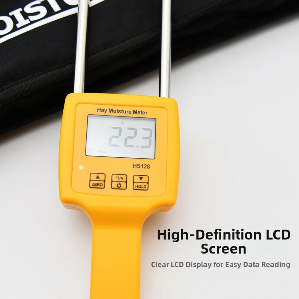 Moisture Meter HS128 for On Farm Hay Moisture Analysis with 0.1% Resolution Compatible with Alfalfa and For Straw Bales