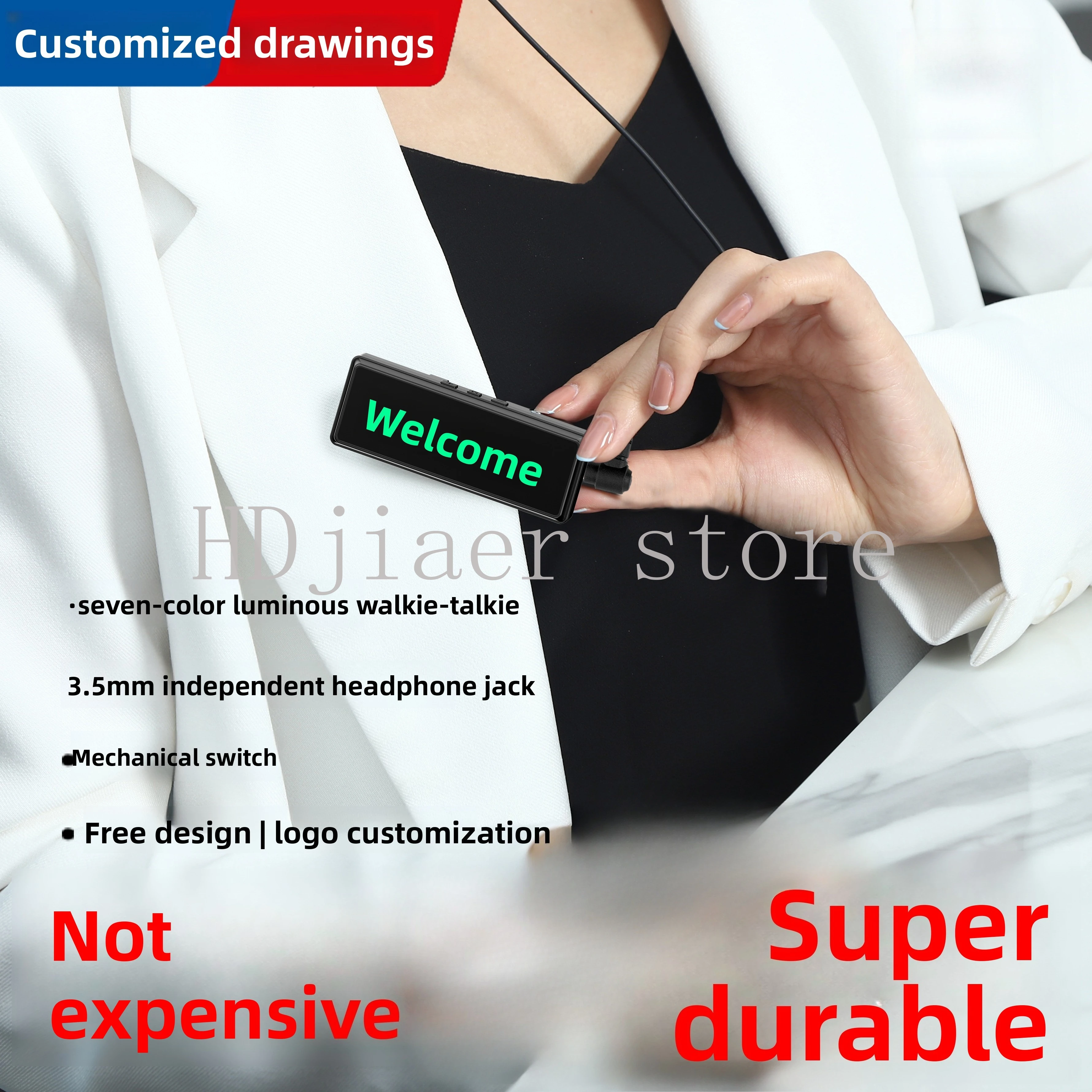 

[Free Customization] Luminous Badge Intercom Hotel Restaurant Small Hair Salon Catering Hotel Billiard Hall