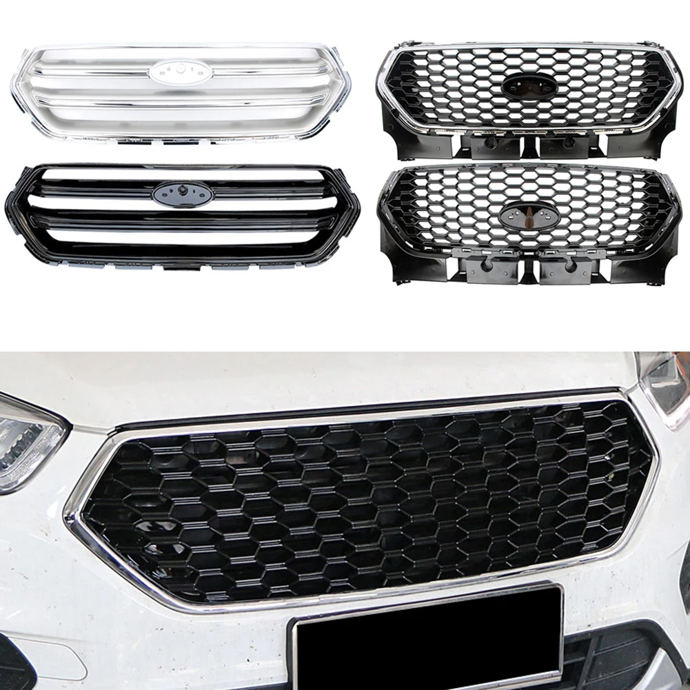 

Верхняя сменная решетка переднего бампера сотовая сетка для Ford Escape Kuga 2017 2018 2019 GJ5Z8200B