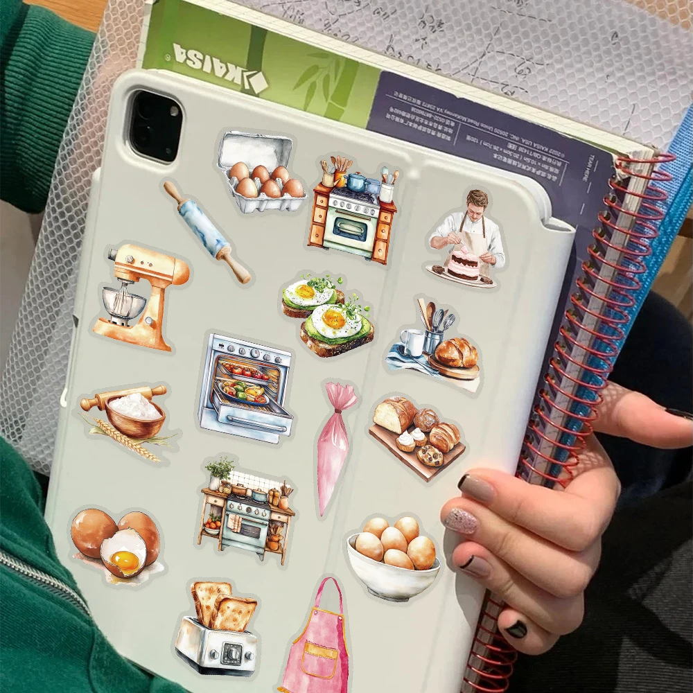 50 stücke Backen Thema Transparent PET Aufkleber Aufkleber Für Laptop Sammelalbum Kühlschrank DIY Ästhetische Aufkleber Kreative Geschenke